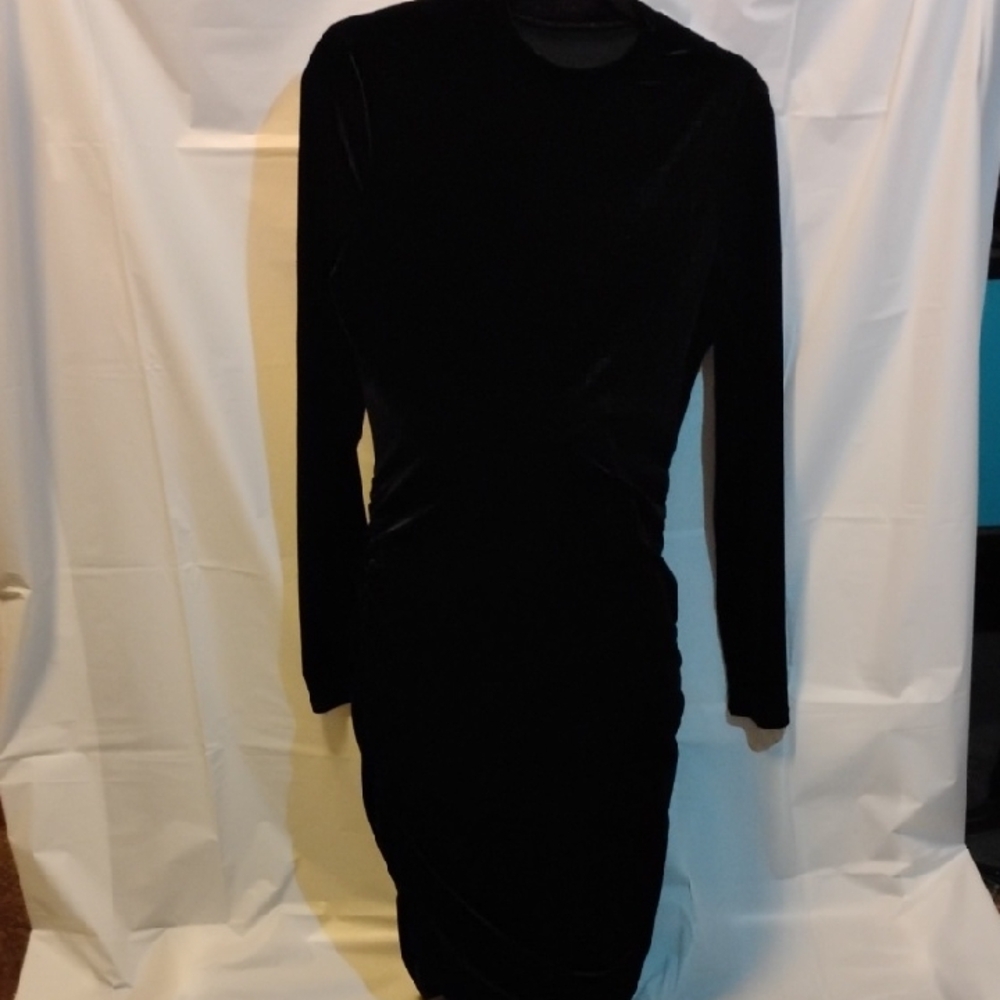 Veronica Beard Black Bodycon Long Sleeve Dress